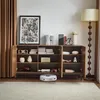 Credenza Merax 150 cm con design a onda 3D e 3 ante, mobile Anteprima dell’immagine prodotto 5