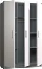 Šatní skříň se závěsnými dveřmi ŠEDÁ/BÍLÁ 120CM ÚCHYTKY Náhled obrázku produktu 2