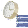 Wanduhr gold Ø15x4cm Aluminium Küchenuhr Dekouhr Uhr Produktbild-Vorschau 2