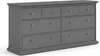 Kommode - Grau, 48,5x183,4x86,88h cm Produktbild-Vorschau 13