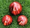 3er Set Dekorationskugel 15-10-10 cm aus Edelstahl rot matt Produktbild-Vorschau 2