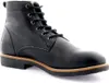A studio shot of a black leather boot. Produktbild-Vorschau