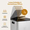 CASABEL Doppel-Küchenabfalleimer 2x15L aus Edelstahl, 2 Produktbild-Vorschau 5