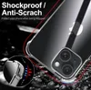 A close-up of a clear phone case on a dark, rocky surface, highlighting its protective features. Produktbild-Vorschau
