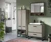 Bad Hochschrank "Scana" Sand schwarz Badschrank 2-türig 59 Produktbild-Vorschau 8