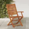 Eleganten-Stil Gartenstühle mit Armlehnen 2 Stk. Klappbar Produktbild-Vorschau 1