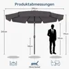 Parasol Puluomi 3 m, parasol de balcon, de plage, de marché Voir les images du produit 4