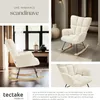 Fauteuil à bascule TORVE rembourré - Bouclé beige Voir les images du produit 5