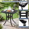 COSTWAY Gartentisch aus Aluminiumguss, wetterfester Produktbild-Vorschau 6