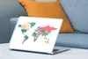 MuchoWow® Laptop Aufkleber Sticker Cover Weltkarte - Rosa - Produktbild-Vorschau 4