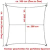 WOLTU Sonnensegel Sonnenschutz atmungsaktiv HDPE Windschutz Produktbild-Vorschau 3