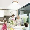 UISEBRT Plafonnier LED blanc froid 48W en bois avec Voir les images du produit 8