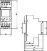 Technical drawing with dimensions of an electronic timer device. Náhled obrázku produktu