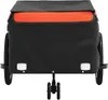 vidaXL Fahrradanhänger Schwarz und Orange 45 kg Eisen Produktbild-Vorschau 6