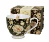 Duo Kaffeebecher Royal English Roses Black aus Porzellan, Produktbild-Vorschau 1