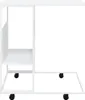 vidaXL Bočný stolík s kolieskami biely 55x36x63,5 cm Drevo Náhľad obrázku produktu 3