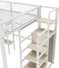 MODFU Hochbett 140x200cm mit Rausfallschutz, Kinderbett mit Produktbild-Vorschau 5