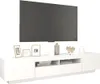 A modern white TV stand with a large television mounted above it, placed on a white background. Anteprima dell’immagine prodotto