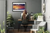 Bild 70x50 MDF-Rahmen Wandkunst Sun Mountain Landschaft Produktbild-Vorschau 3