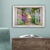 Leinwand Bilder 30x20 cm - Fensterblick - Hortensie - Produktbild-Vorschau 4