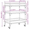 vidaXL Kuchyňský vozík kouřový dub 65x40x86,5 cm materiál Náhled obrázku produktu 8