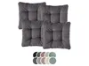 Stuhlkissen 4er Set | Sitzkissen Kord dunkelgrau 38 x 38 x Produktbild-Vorschau 1