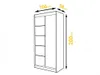 Easy4You P3 100 cm Weiß Schiebetüren Kleiderschrank Produktbild-Vorschau 7