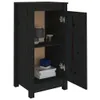 Sideboards 2 Stk. Schwarz 40x35x80 cm Massivholz Kiefer , Produktbild-Vorschau 4