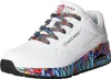 A single white sneaker with colorful accents on the laces and sole. Voir les images du produit