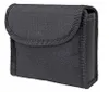 A black fabric pouch with a flap closure, shown against a white background. Náhľad obrázku produktu