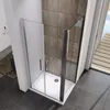 100X90X195cm Duschtür Dusche Pendeltür Nischentür Produktbild-Vorschau 5