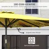 Ombrellone Outsunny Ø 300 cm, ombrellone con manovella, Anteprima dell’immagine prodotto 5