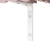 A close-up view of a white shelf bracket attached to a pink scalloped shelf. Anteprima dell’immagine prodotto