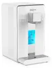 A white water filter and hydrogen ionizer with a digital display and a blue illuminated section showing bubbles. Produktbild-Vorschau