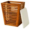 Relaxdays Wäschekorb mit Sitz, Badbank mit Stauraum, 50 l Produktbild-Vorschau 6