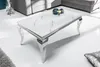 Mesa de centro de 100 cm, diseño de mármol y cristal, mesa Vista previa de la imagen del producto 3
