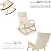 A marketing image showcasing a rocking chair with descriptive text. Náhled obrázku produktu