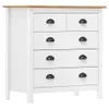 vidaXL Sideboard Hill Range Blanc 79×40×80 cm Pin massif Voir les images du produit 8