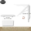 Wandklapptisch Schreibtisch Tischplatte 80x40 cm in Weiß Produktbild-Vorschau 4