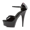 DELIGHT-660FH Damen Sandale von Pleaser, Schwarz Rot , EU Produktbild-Vorschau 3