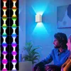 2x LED Wandleuchte Schwarz, RGB Farben mit Fernbedienung, Produktbild-Vorschau 4