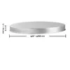 A silver, round metal lid is shown from a side angle with measurement indicators. Anteprima dell’immagine prodotto