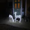 Rentier Hirsch 1,2m Reh 61cm Kitz Familie LED Beleuchtung Produktbild-Vorschau 3