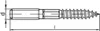 Reyher  Stockschrauben A 2 Typ 23E M 8x160 A 2 (50 Stück) Produktbild-Vorschau 2