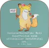 Mr. & Mrs. Panda Tischuntersetzer Sozialarbeiterin Heldin - Produktbild-Vorschau 1