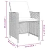 vidaXL Ensemble de jardin 5 pièces avec coussins Poly Voir les images du produit 5