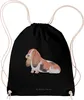Mr. & Mrs. Panda Jutebeutel Hund Basset Hound - Schwarz - Produktbild-Vorschau 1