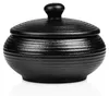 Aschenbecher Schwarzer Retro Keramikaschenbecher mit Produktbild-Vorschau 9