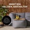 Outdoor sofa arrangement with drinks and fruit on a table. Produktbild-Vorschau