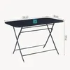 Table pliante 'Sande' rectangulaire acier 71x70x110 cm noir Voir les images du produit 3